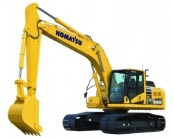 Новый гибридный экскаватор Komatsu.